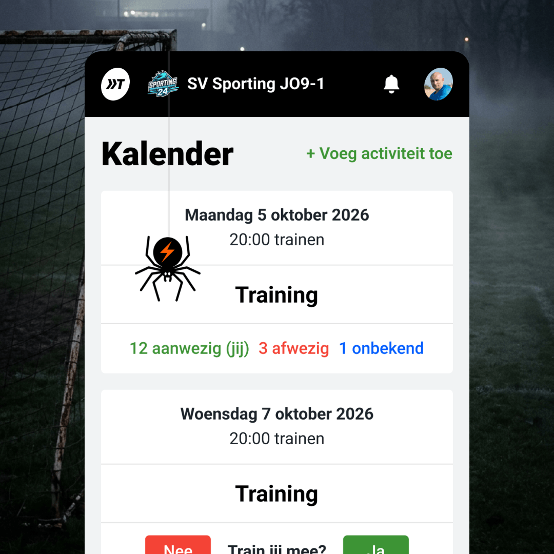 Het spinnetje in de app